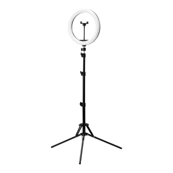 Glow 13" RGB gredzenveida lampa ar statīvu, 10W