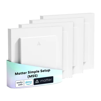 Meross MRS105MAQUA-EU Viedais Wi-Fi žalūziju slēdzis Matter (4 gab.)