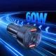 Wozinsky WLS-04 automašīnas lādētājs 60W, 2x USB-C / 2x USB-A - melns