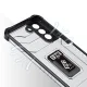 Hibrīda vāciņš Samsung Galaxy S22+ ar gredzenu un magnētisku turētāju, sarkans