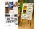 Molberts Mākslinieku Statīvs Zīmēšanai Gleznošanai un Izstādei ar Somu, Melns | Art Easel Stand for Painting and...