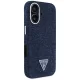 Guess Denim Triangle Logo MagSafe vāciņš iPhone 16 telefonam, zils