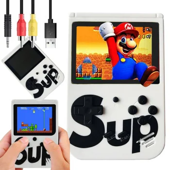 Retro Mini Portatīvā Konsole, 400 Spēles, 3.0" Ekrāns, TV Savienojums, Balta | Mini Console Portable, Retro Games,...
