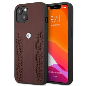 BMW iPhone 13 / 14 / 15 vāciņš Curve Perforate, sarkans