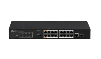 PoE komutators 16 portu 100 Mbps + 1G Combo uplinks 135W