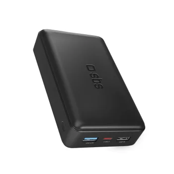 Ārējais akumulators Puro Fast 20000 mAh, 2x USB-A + 1x USB-C, melns
