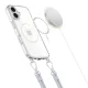 Tech-Protect Flexair Chain MagSafe vāciņš priekš iPhone 16 ar 2 aukliņām, caurspīdīgs