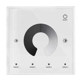 Skārienjutīgs LED regulators T1, 12-48V DC, 2 kanāli, balts