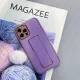Aizsargvāciņš iPhone 12 Pro ar atvāžamu statīvu, violets