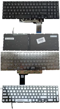 Tastatūra HP Victus 16-R, 16-E, 16-D, 16-S, 15-FA, 15-FB (US, ar apgaismojumu), melna