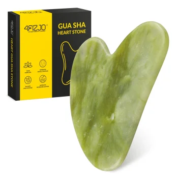 4FIZJO dabīgā zaļā jadeīta Gua Sha masāžas akmens