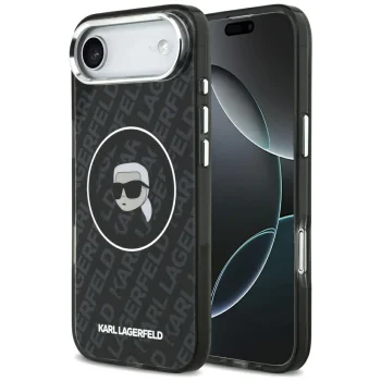 Karl Lagerfeld IML Karl Head Logo MagSafe vāciņš iPhone 17 Air - Melns