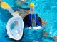 Saliekama pilnas sejas snorkelēšanas maska S/M, Zila