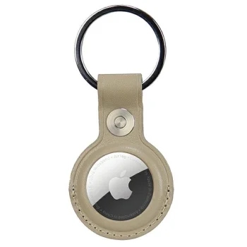 Audi Synthetic Leather maciņš priekš Apple AirTag, bēšs