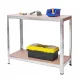 Plonos 470000 metāla noliktavas plaukts 150x75x30 cm, sudraba