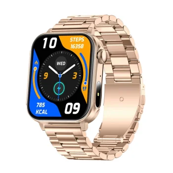Viedpulkstenis Colmi P80 1.83" IPS ar Bluetooth zvaniem, zelts un tērauds