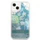 Guess Flower Liquid Glitter vāciņš iPhone 13 mini, zaļš