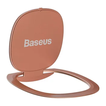 Baseus īpaši plāns pašlīmējošs gredzena turētājs un tālruņa statīvs, rozā (SUYB-0R)