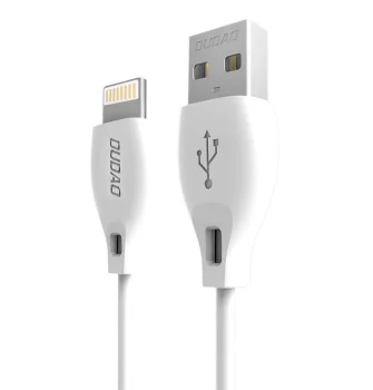 Dudao USB uz Lightning kabelis, 2.4A, 1m, Balts