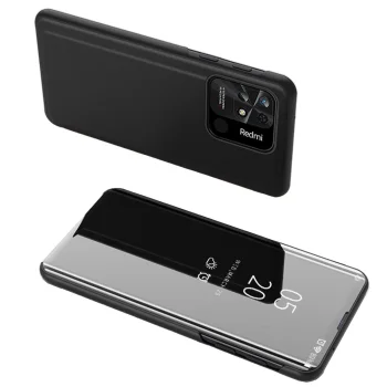 Atverams vāciņš Xiaomi Redmi 10C Clear View Case, melns