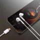 Dudao X3C ausīs ievietojamas vadu austiņas ar USB‑C, 1,2 m – baltas