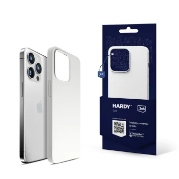 3mk iPhone 14 Pro Max vāciņš Hardy Silicone MagCase, balts