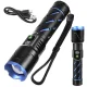 Taktiskais LED lukturis Trizand, 800 lm, ar 5000 mAh akumulatoru, USB-C, melns