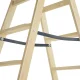 Divpusējās koka kāpnes Hailo Master H80, 2 x 4 pakāpieni, brūnas