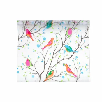 Statiskā logu plēve privātumam ar putnu motīvu 200x60 cm