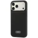 Audi vāciņš Synthetic Leather Case MagSafe priekš iPhone 18 Pro Max / 17 Pro Max, melns