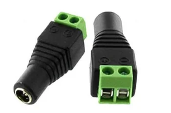 DC ligzdas barošanas spraudņi 2.1 x 5.5 mm ar skrūvju spailēm, 10 gab.