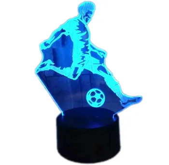 3D LED nakts lampiņa Futbolists RGB