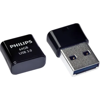 USB zibatmiņa Philips Pico Edition 64 GB USB 3.0, melna