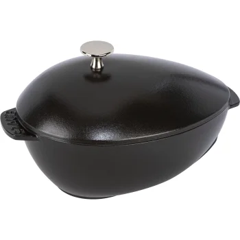Ovāls čuguna mīdiju katls Staub 25 cm, 2 l, melns