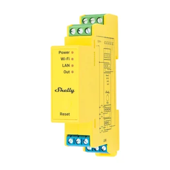 Apgaismojuma kontrolieris Shelly ProRGBWWPM 5 kanālu DIN sliedei WiFi LAN