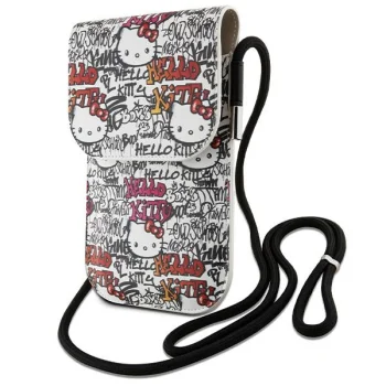 Hello Kitty Leather Tags Graffiti Cord soma, bēša