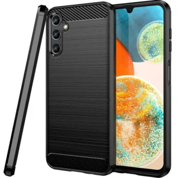 Samsung Galaxy A14 5G (SM-A146) / 4G (SM-A145F/DSN) Carbon Flexible Cover TPU Case, Black | Telefona Maciņš Vāciņš...