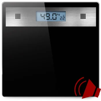 Elektroniskie stikla vannas istabas svari ar LCD displeju 180kg