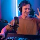 USB mikrofons BOYA K9 ar RGB apgaismojumu un statīvu, melns