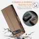 Google Pixel 9 / 9 Pro CASEME Wallet Magnetic Leather Case Cover, Brown | Telefona Vāciņš Maciņš Apvalks...