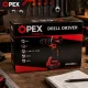 OPEX TOOLS OPX28011 Bezoglīšu akumulatora triecienurbjmašīna 21V 50Nm 2x 3.0Ah