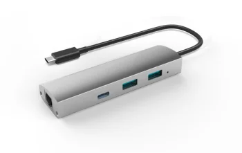 Extra Digital USB 3.1 adapteris ar 2x USB 3.0, USB-C un Gigabit Ethernet