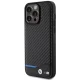 BMW Leather Carbon vāciņš priekš iPhone 15 Pro Max 6.7\", melns