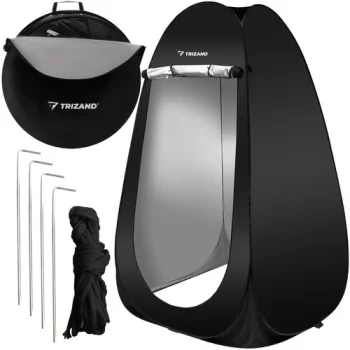 Trizand 00023492 pašuzceļamā telts - duša, ģērbtuve, WC, melna