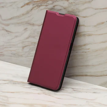TFO iPhone 17 atverams vāciņš maciņš grāmatiņa Smart Soft, bordo