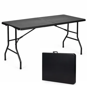 Saliekams dārza un banketu galds MultiGarden 153x70 cm, melns