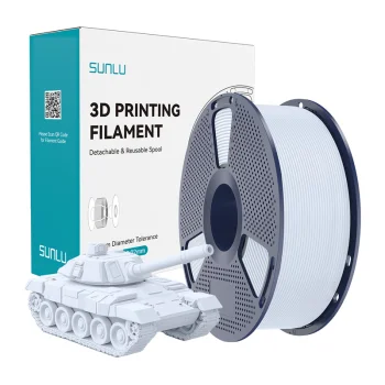 3D printera kvēldiegs Sunlu PLA+ High-Speed 1.75 mm, balts