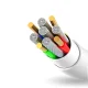 Dudao USB / Apple Iphone Lightning Data Charging Cable, 3A 1m, White | Ātrās Uzlādes Lādētājvads Datu Pārraides...