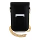 Hello Kitty Leather Metal Logo Chain pleca soma viedtālrunim, melna