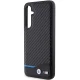 BMW Leather Carbon vāciņš priekš Samsung Galaxy S23 FE S711 BMHCS23FE22NBCK, melns